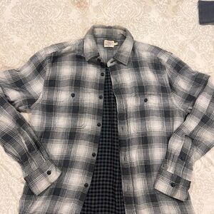 Faherty Gray Plaid Shirt